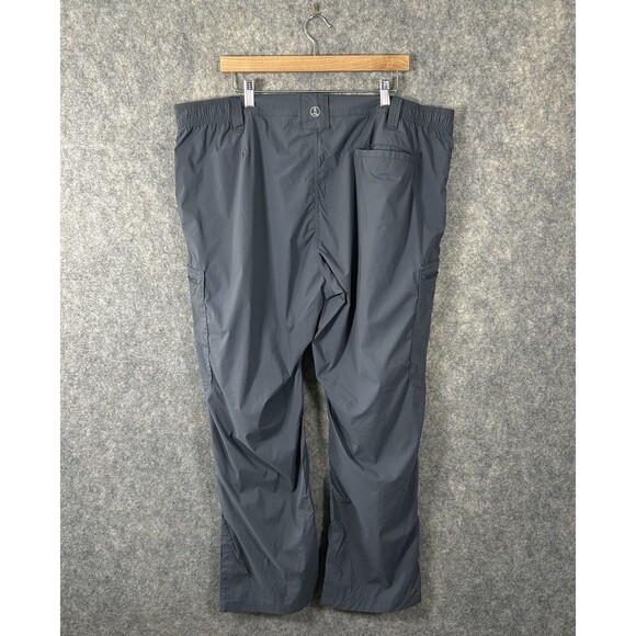 Lands End Men’s Tech Cargo Pant Charcoal Gray Size 42 Lightweight Stretch Waist - Picture 3 of 16